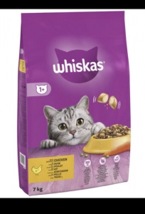 14kg Whiskas 1+ Adult Complete Dry Cat Food Chicken Bulk Pack Cat Biscuits
